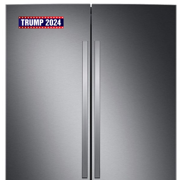 Set of 3 Trump 2024 Strip Magnets - Stainless Steel Refrigerator