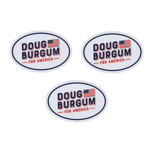 Set of 3 Doug Burgum 2024 Magnets