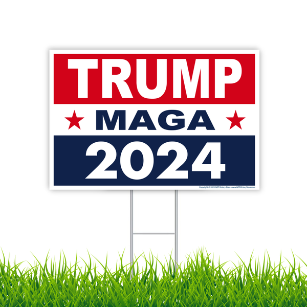 Trump 2024 MAGA Yard Sign Lawn Graphic