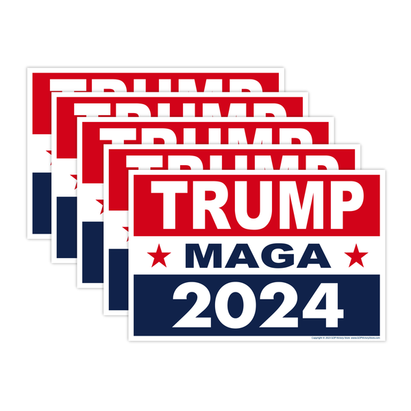 Set of 5 Trump 2024 MAGA Yard Signs