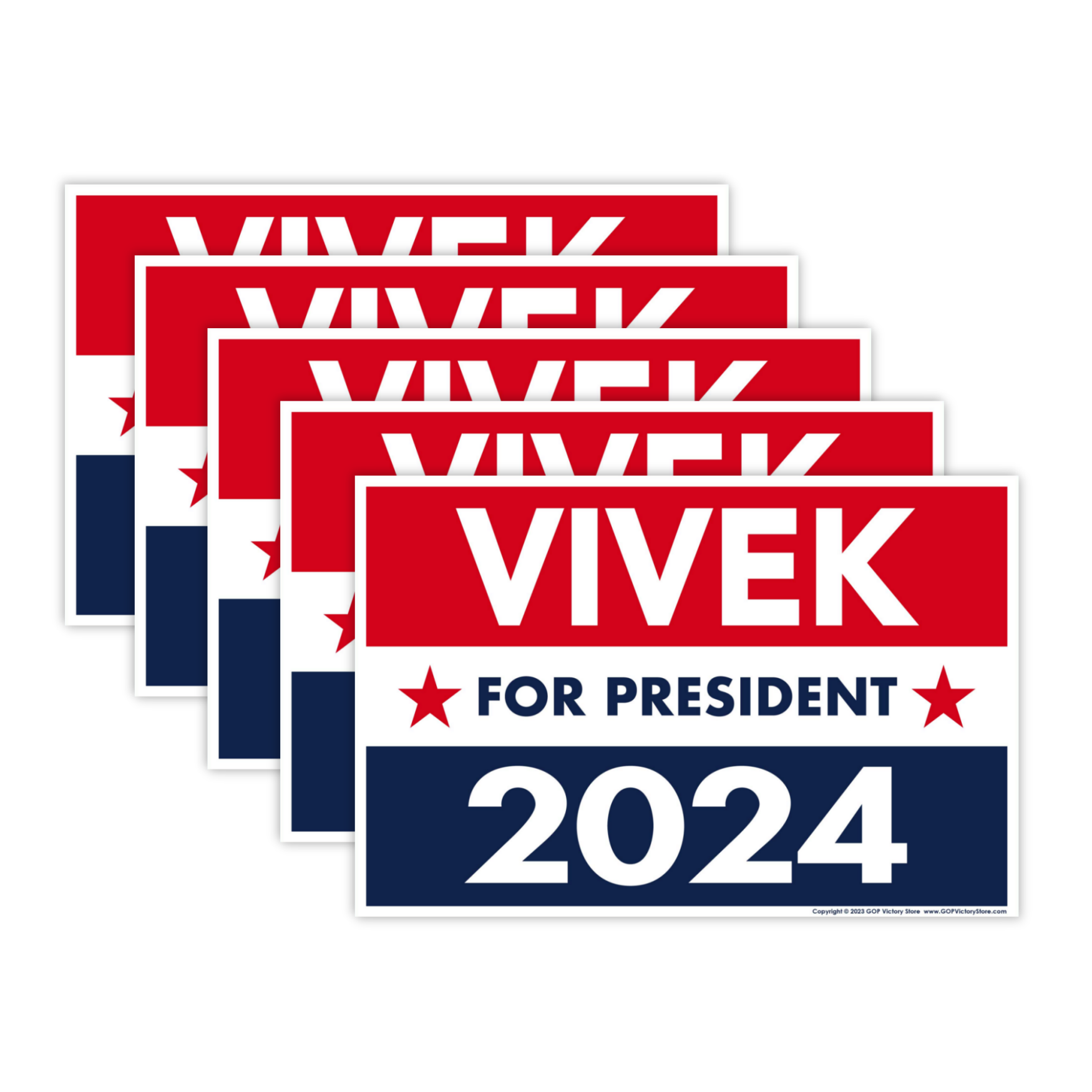 Set of 5 Vivek Ramaswamy 2024 Yard Signs