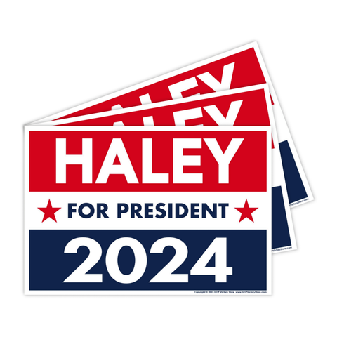 Set of 3 Nikki Haley 2024 Yard Signs