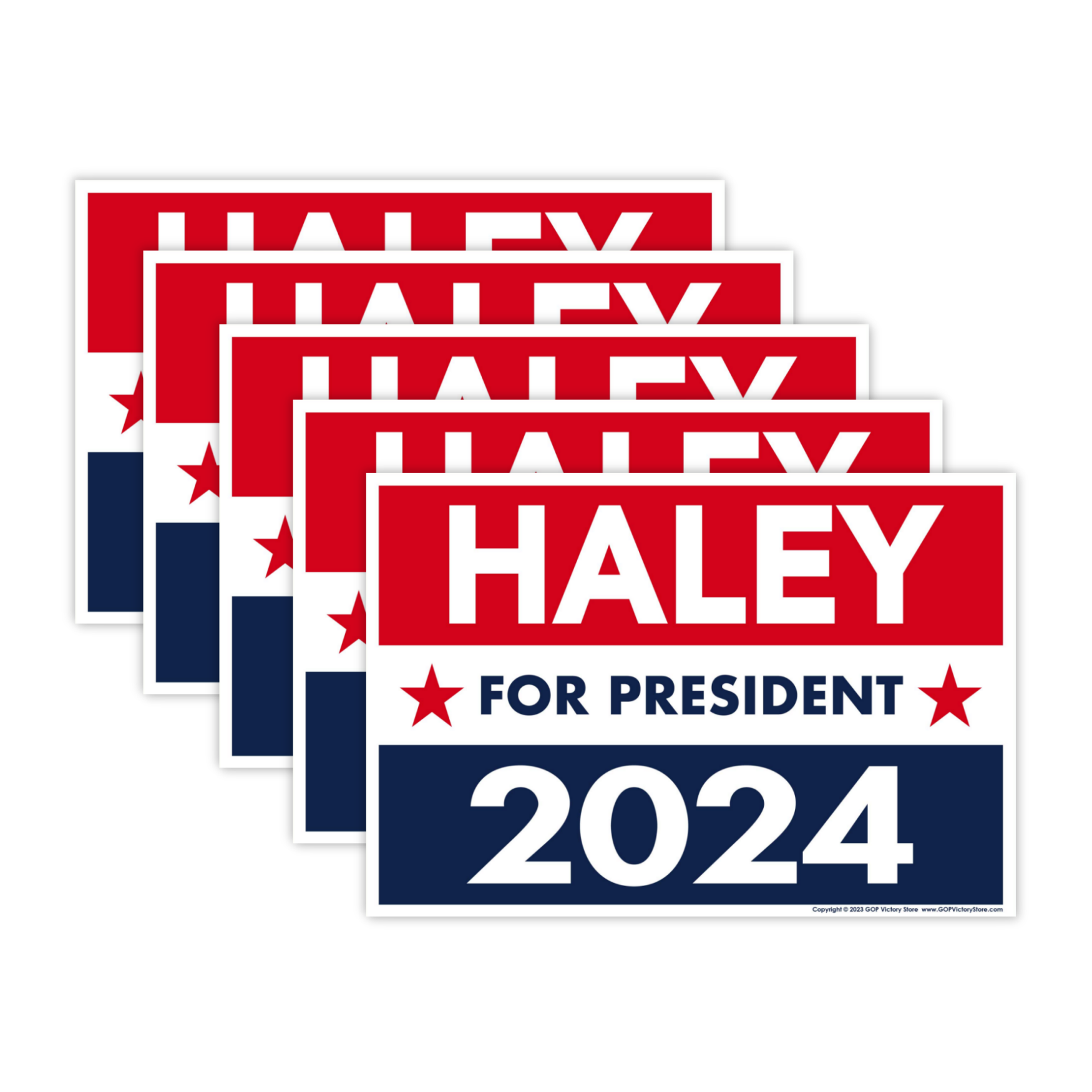 Set of 5 Nikki Haley 2024 Yard Signs