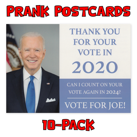 10-Pack Of Prank Postcards Joe Biden Prank