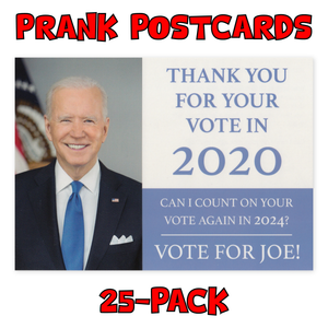 25-Pack Of Prank Postcards Joe Biden Prank