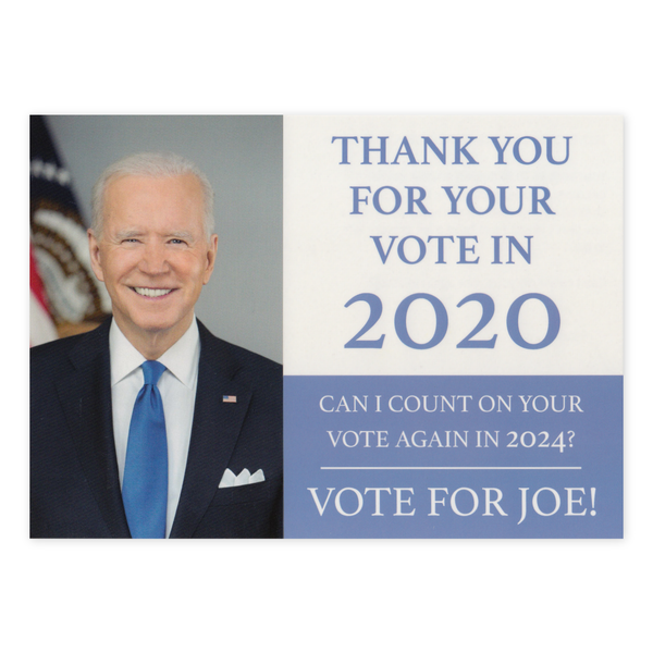 25-Pack Of Prank Postcards Joe Biden Prank Front of Postcard