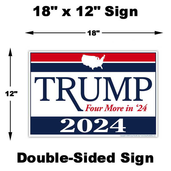 Measurements for a Donald Trump yard sign