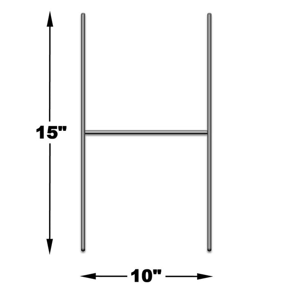 The dimensions of a yard sign metal stake