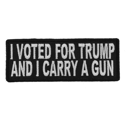 I Voted For Trump And I Carry A Gun jacket patch