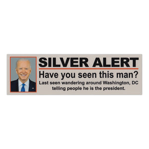Funny Joe Biden Silver Alert Magnet