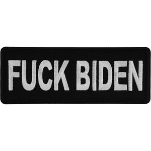 Black Fuck Biden patch with white letters