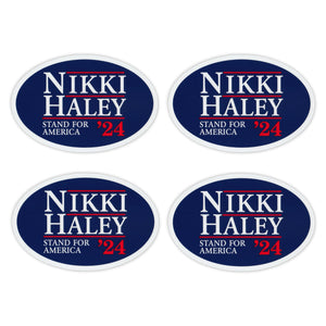 Set of 4 Nikki Haley 2024 Bumper Stickers