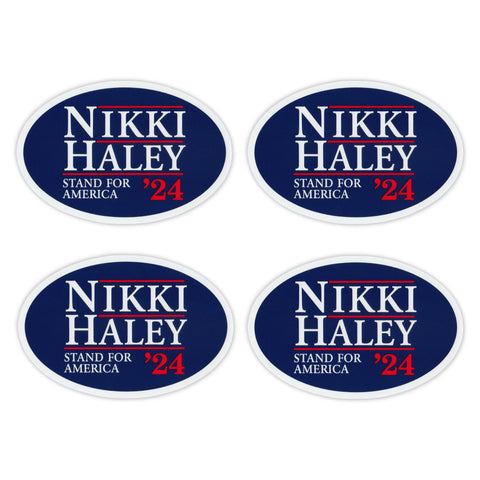 Set of 4 Nikki Haley 2024 Bumper Stickers